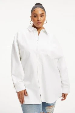 GOOD AMERICAN DENIM SHACKET | WHITE001 Summer Denim