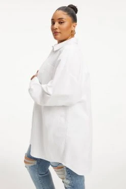 GOOD AMERICAN DENIM SHACKET | WHITE001 Summer Denim