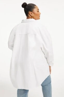 GOOD AMERICAN DENIM SHACKET | WHITE001 Summer Denim