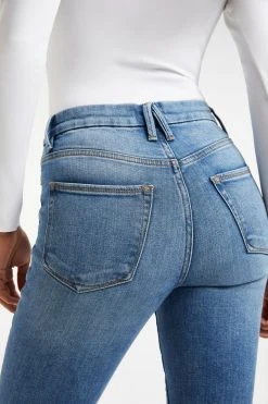 GOOD AMERICAN GOOD WAIST STEP HEM | INDIGO201