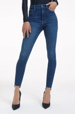 GOOD AMERICAN GOOD WAIST STEP HEM | INDIGO306 Brand New Denim