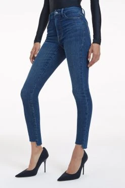 GOOD AMERICAN GOOD WAIST STEP HEM | INDIGO306 Brand New Denim