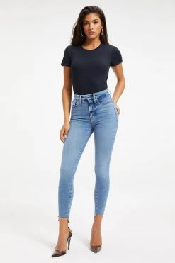 Deals 🎁 GOOD AMERICAN High Waisted GOOD WAIST STEP HEM | INDIGO143 👏 15 GOOD AMERICAN High Waisted GOOD WAIST STEP HEM | INDIGO143