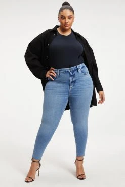 Deals 🎁 GOOD AMERICAN High Waisted GOOD WAIST STEP HEM | INDIGO143 👏 19 GOOD AMERICAN High Waisted GOOD WAIST STEP HEM | INDIGO143