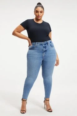 Deals 🎁 GOOD AMERICAN High Waisted GOOD WAIST STEP HEM | INDIGO143 👏 21 GOOD AMERICAN High Waisted GOOD WAIST STEP HEM | INDIGO143