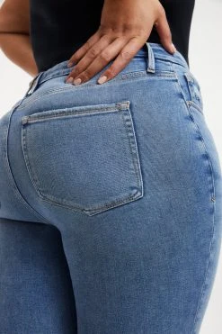 Deals 🎁 GOOD AMERICAN High Waisted GOOD WAIST STEP HEM | INDIGO143 👏 24 GOOD AMERICAN High Waisted GOOD WAIST STEP HEM | INDIGO143