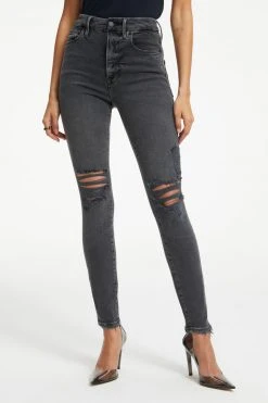 Cheap ✔️ GOOD AMERICAN GOOD WAIST SPLIT POCKETS | BLACK275 High Waisted 😀 19 GOOD AMERICAN GOOD WAIST SPLIT POCKETS | BLACK275 High Waisted