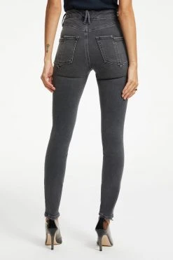 Cheap ✔️ GOOD AMERICAN GOOD WAIST SPLIT POCKETS | BLACK275 High Waisted 😀 21 GOOD AMERICAN GOOD WAIST SPLIT POCKETS | BLACK275 High Waisted