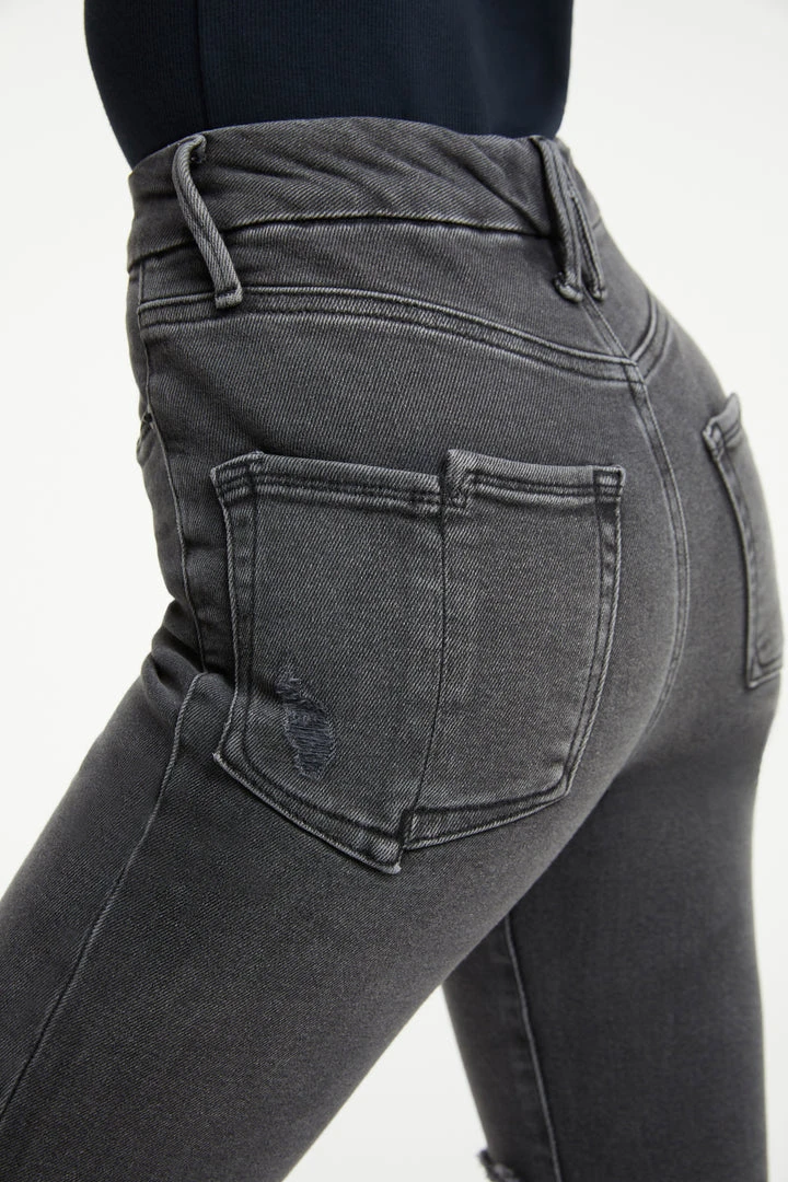 Cheap ✔️ GOOD AMERICAN GOOD WAIST SPLIT POCKETS | BLACK275 High Waisted 😀 11 GOOD AMERICAN GOOD WAIST SPLIT POCKETS | BLACK275 High Waisted