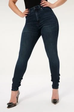 GOOD AMERICAN GOOD WAIST STACKED 33" INSEAM | BLUE795 High Waisted