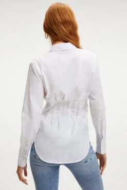 GA-SALE DART WAIST SHIRT | WHITE001 Tops