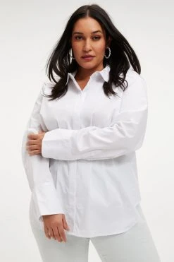 GA-SALE DART WAIST SHIRT | WHITE001 Tops