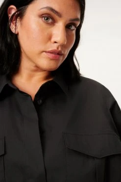 GOOD AMERICAN Tops THE GOOD SHIRT | BLACK001