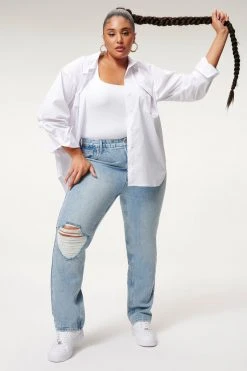 New 🥰 GOOD AMERICAN Tops THE GOOD SHIRT | WHITE001 ⭐ 19 GOOD AMERICAN Tops THE GOOD SHIRT | WHITE001