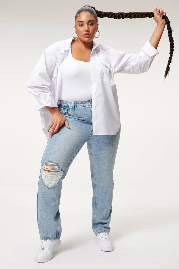 New 🥰 GOOD AMERICAN Tops THE GOOD SHIRT | WHITE001 ⭐ 7 GOOD AMERICAN Tops THE GOOD SHIRT | WHITE001