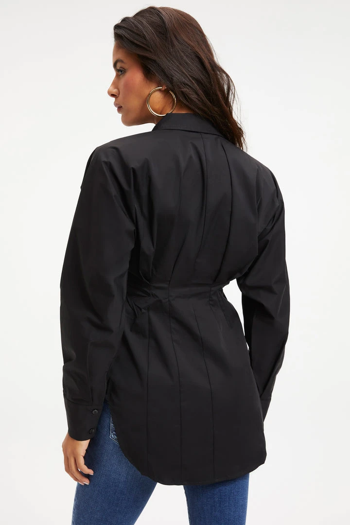 Buy 👏 GOOD AMERICAN DART POPLIN SHIRT | BLACK001 ✨ 8 GOOD AMERICAN DART POPLIN SHIRT | BLACK001