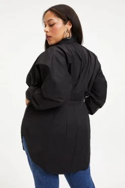 Buy 👏 GOOD AMERICAN DART POPLIN SHIRT | BLACK001 ✨ 21 GOOD AMERICAN DART POPLIN SHIRT | BLACK001