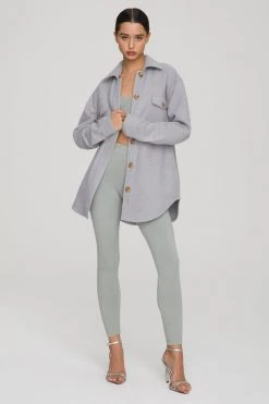 GA-SALE OVERSIZE WOOL SHACKET | DUSTY QUARRY001