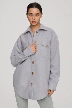 GA-SALE OVERSIZE WOOL SHACKET | DUSTY QUARRY001