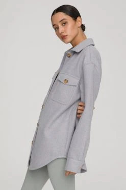 GA-SALE OVERSIZE WOOL SHACKET | DUSTY QUARRY001