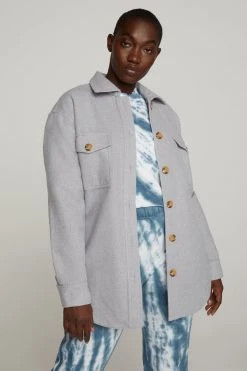 GA-SALE OVERSIZE WOOL SHACKET | DUSTY QUARRY001