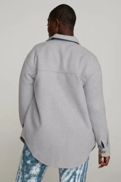 GA-SALE OVERSIZE WOOL SHACKET | DUSTY QUARRY001