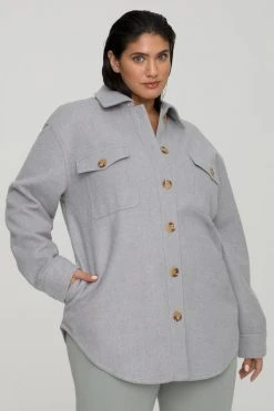 GA-SALE OVERSIZE WOOL SHACKET | DUSTY QUARRY001