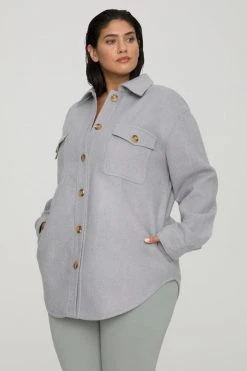 GA-SALE OVERSIZE WOOL SHACKET | DUSTY QUARRY001