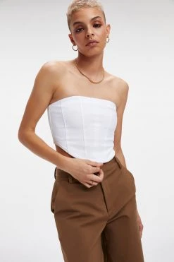 GOOD AMERICAN POPLIN CORSET | WHITE001