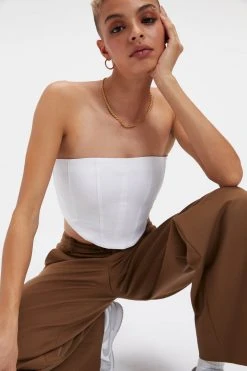 GOOD AMERICAN POPLIN CORSET | WHITE001