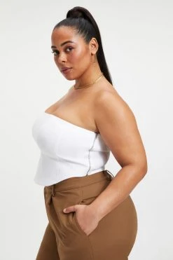 GOOD AMERICAN POPLIN CORSET | WHITE001