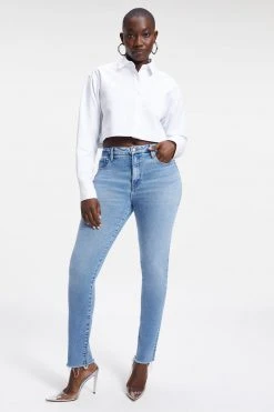 GOOD AMERICAN THE GOOD SHIRT CROPPED | WHITE001
