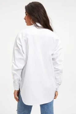 GOOD AMERICAN THE BOSS SHIRT 2.0 | WHITE001