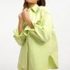 GOOD AMERICAN THE WEEKEND SHIRT | KEY LIME001 Tops
