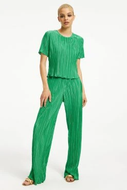 GOOD AMERICAN Tops ALWAYS FITS PLISSÉ TOP | SUMMER GREEN002