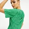 GOOD AMERICAN Tops ALWAYS FITS PLISSÉ TOP | SUMMER GREEN002