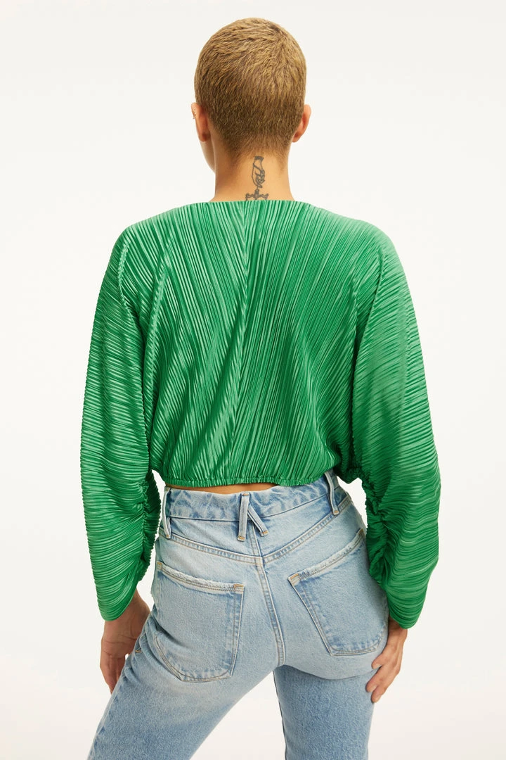 New 👍 GOOD AMERICAN ALWAYS FITS PLISSÉ SCULPTED TOP | SUMMER GREEN002 Tops 🧨 9 GOOD AMERICAN ALWAYS FITS PLISSÉ SCULPTED TOP | SUMMER GREEN002 Tops