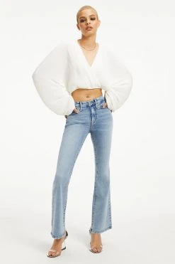 GOOD AMERICAN ALWAYS FITS PLISSÉ SCULPTED TOP | IVORY001