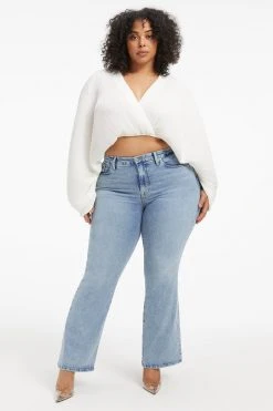 GOOD AMERICAN ALWAYS FITS PLISSÉ SCULPTED TOP | IVORY001