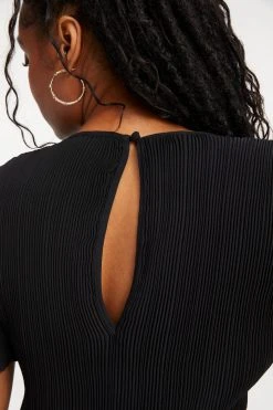 Cheap ✔️ GOOD AMERICAN ALWAYS FITS PLISSÉ TOP | BLACK001 Tops 🔔 16 GOOD AMERICAN ALWAYS FITS PLISSÉ TOP | BLACK001 Tops