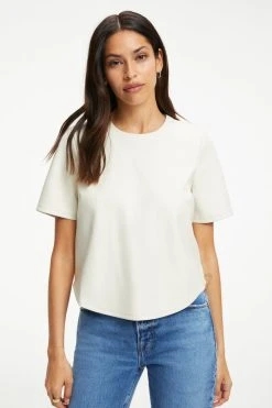 GOOD AMERICAN BETTER THAN LEATHER TEE | BONE001 Tops