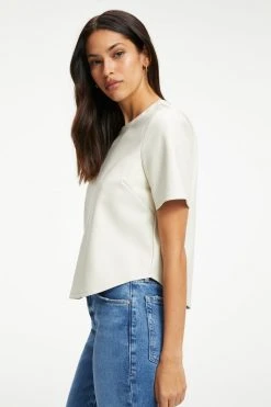 GOOD AMERICAN BETTER THAN LEATHER TEE | BONE001 Tops