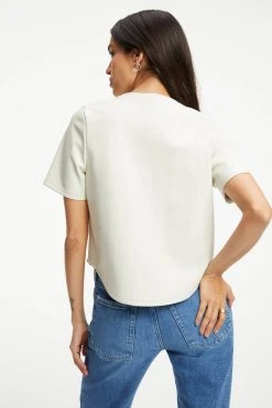 GOOD AMERICAN BETTER THAN LEATHER TEE | BONE001 Tops