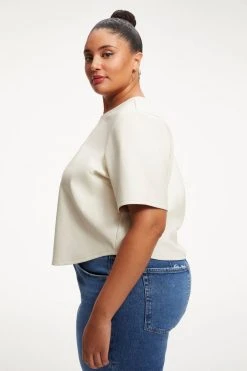 GOOD AMERICAN BETTER THAN LEATHER TEE | BONE001 Tops