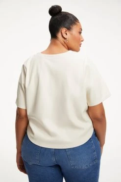 GOOD AMERICAN BETTER THAN LEATHER TEE | BONE001 Tops