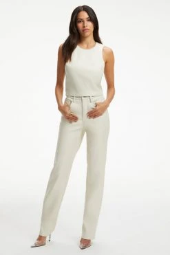 GOOD AMERICAN Tops BETTER THAN LEATHER TANK TOP | BONE001