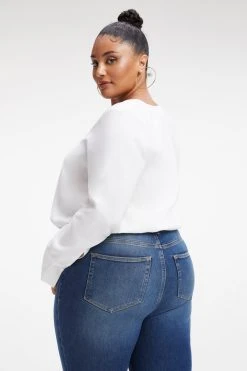 GOOD AMERICAN WOVEN WRAP TOP | IVORY001 Tops