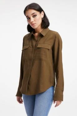 GOOD AMERICAN FLAP POCKET SHIRT | FOG001 Tops