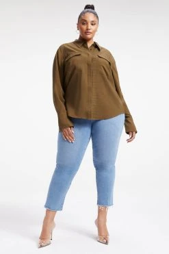 GOOD AMERICAN FLAP POCKET SHIRT | FOG001 Tops