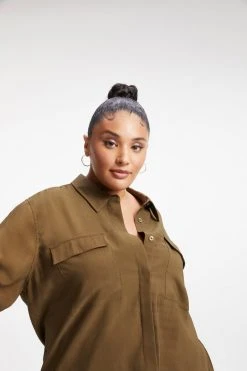 GOOD AMERICAN FLAP POCKET SHIRT | FOG001 Tops